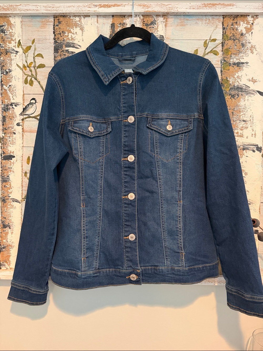 Nine West Dark Blue Denim Jean Jacket